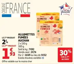 Auchan Allumettes Fumées Auchan offre