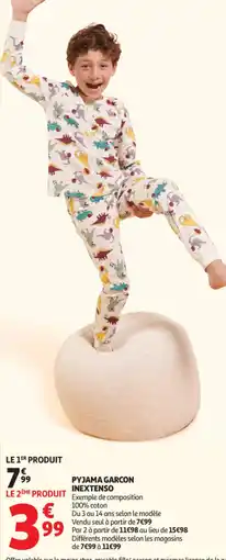 Auchan Inextenso pyjama garcon offre