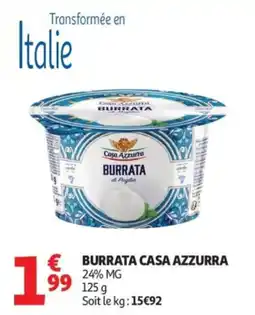 Auchan CASA AZZURRA BURRATA offre