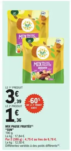 E.Leclerc Sun mix pause fruitée offre