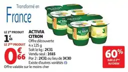 Auchan ACTIVIA CITRON offre
