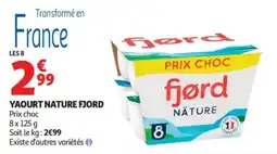 Auchan Fjord Yaourt nature offre