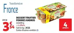 Auchan ANDROS DESSERT FRUITIER POMMES offre