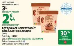 Auchan Auchan Pot de glace noisette goût pâte à tartiner offre