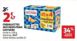 Auchan LUSTUCRU Coquillettes aux oeufs frais offre