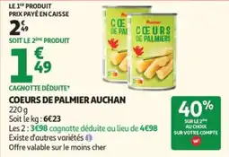 Auchan Auchan Coeurs de palmier offre