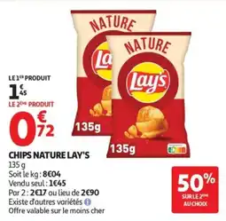 Auchan Lay's Chips Nature offre