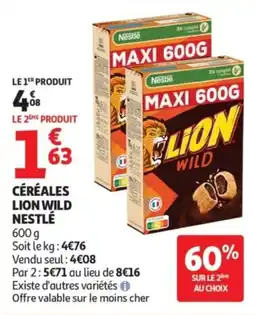 Auchan Nestlé Céréales Lion Wild offre