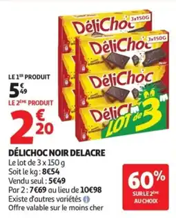 Auchan DéliChoc Noir Delacre offre