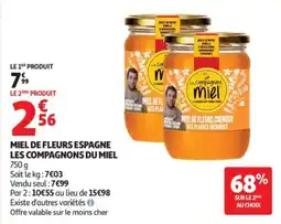 Auchan Les Compagnons du Miel Miel de Fleurs Espagne offre