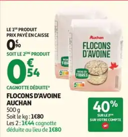 Auchan Auchan Flocons d'avoine offre