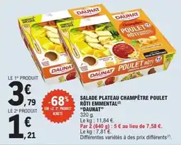 E.Leclerc DAUNAT SALADE PLATEAU CHAMPÊTRE POULET RÔTI EMMENTAL offre