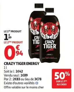 Auchan CRAZY TIGER ENERGY offre