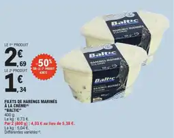 E.Leclerc Baltic Filets de harengs marinés à la crème offre
