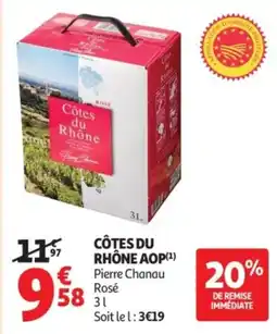 Auchan Pierre Chanau Côtes du Rhône Rosé offre
