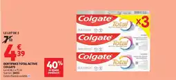 Auchan Colgate Dentifrice Total Active offre