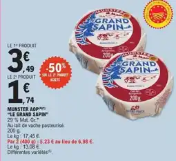 E.Leclerc MUNSTER AOP LE GRAND SAPIN offre