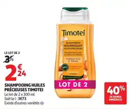 Auchan Timotei Shampooing huiles précieuses offre