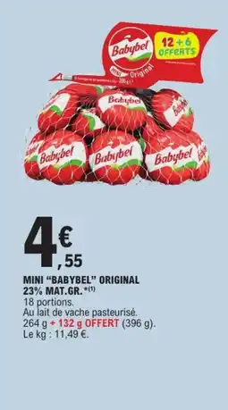E.Leclerc Babybel Mini Original 23% Mat gr offre