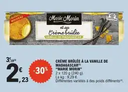 E.Leclerc Marie Morin Crème brûlée offre