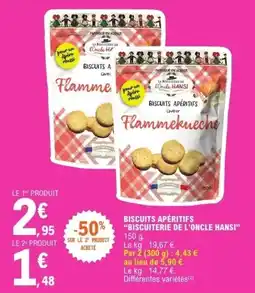 E.Leclerc Biscuiterie de l'Oncle Hansi Biscuits apéritifs offre