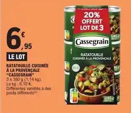 E.Leclerc Cassegrain Ratatouille cuisinée à la provençale offre