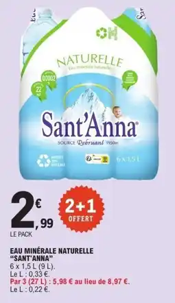 E.Leclerc Sant'Anna Eau minérale naturelle offre