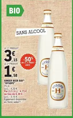 E.Leclerc HYSOPE Ginger Beer Bio offre