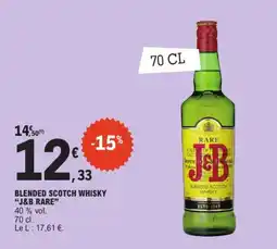 E.Leclerc J&B RARE Blended Scotch Whisky offre
