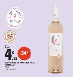 E.Leclerc CAMILLE CÔTES DE PROVENCE ROSÉ offre