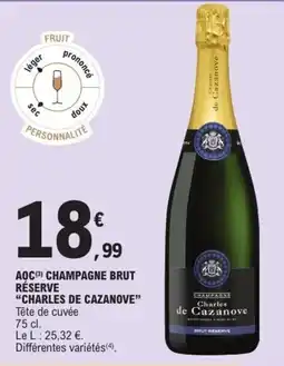 E.Leclerc Charles de Cazanove Champagne Brut Réserve offre