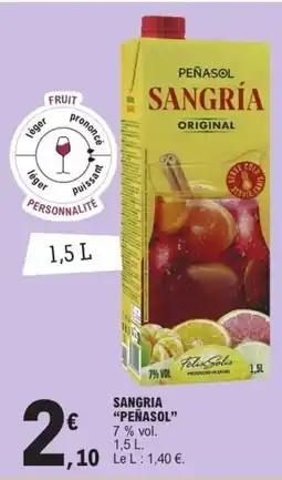 E.Leclerc PEÑASOL SANGRIA offre
