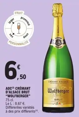 E.Leclerc Wolfberger CRÉMANT D'ALSACE BRUT offre