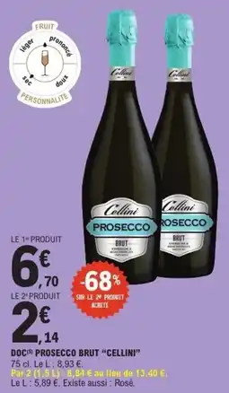 E.Leclerc Cellini Doc Prosecco Brut offre