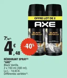 E.Leclerc AXE DÉODORANT SPRAY offre