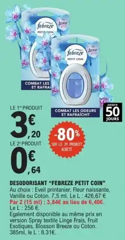 E.Leclerc Febreze Petit Coin offre