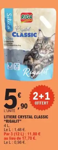 E.Leclerc RIGA Litière Crystal Classic offre