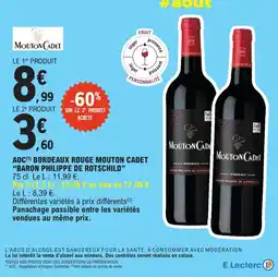 E.Leclerc MOUTON CADET AOC BORDEAUX ROUGE offre