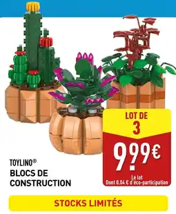 ALDI TOYLINO BLOCS DE CONSTRUCTION offre