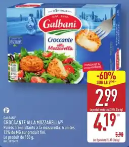 ALDI Galbani Croccante alla Mozzarella offre