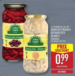 ALDI LES JARDINS DE LAYLAH Haricots rouges ou haricots blancs offre