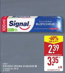 ALDI Signal Dentifrice Original Blancheur offre