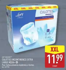 ALDI Loft Culottes incontinence extra offre