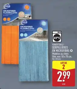 ALDI POWER FORCE SERPILLIÈRES EN MICROFIBRE offre