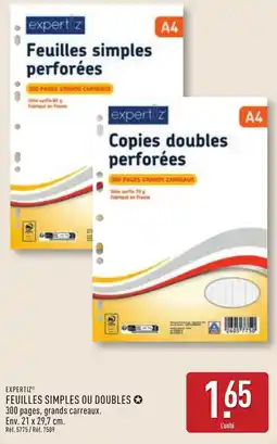 ALDI expertiz Feuilles simples ou doubles offre