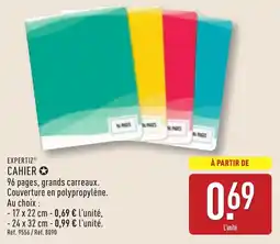 ALDI EXPERTIZ CAHIER offre