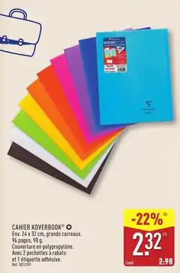 ALDI KOVERBOOK CAHIER offre