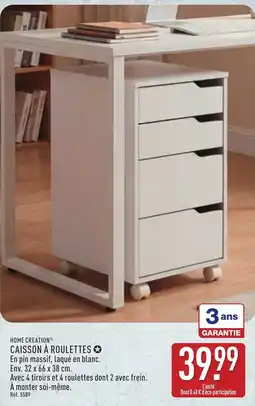 ALDI HOME CREATION CAISSON À ROULETTES offre
