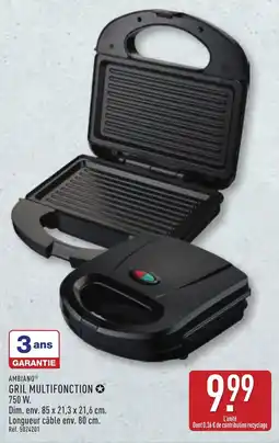 ALDI AMBIANO GRIL MULTIFONCTION offre