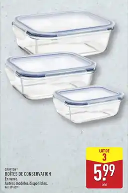 ALDI CROFTON BOÎTES DE CONSERVATION offre